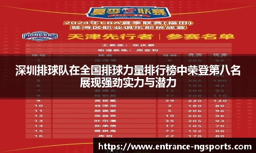 深圳排球队在全国排球力量排行榜中荣登第八名展现强劲实力与潜力